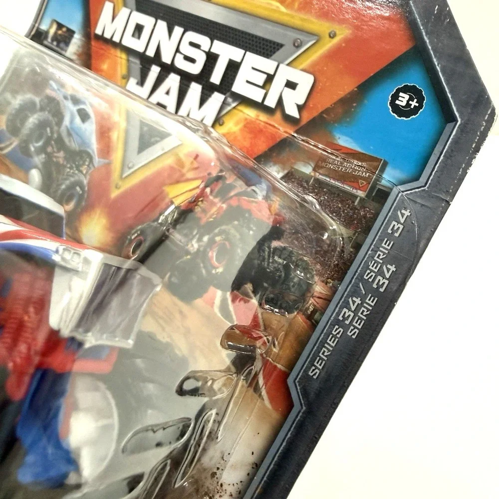 New Spin Master Monster Jam Lucas Stabilizer Truck 1:64 Flag Metal Die Cast Toy